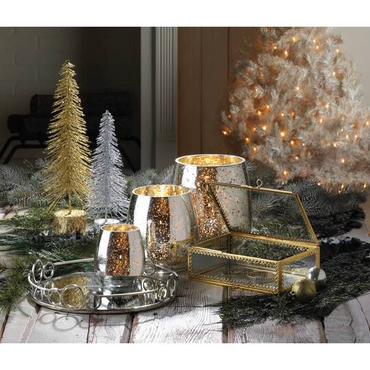 3" Gold Motif Jewelry Box